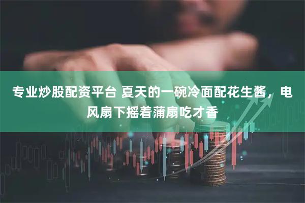 专业炒股配资平台 夏天的一碗冷面配花生酱，电风扇下摇着蒲扇吃才香